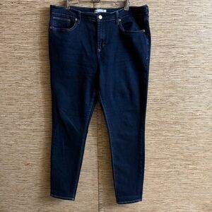 Dear John Gisele High Waisted Skinny Jeans Size 33 Dark Wash Stretch Denim Blue